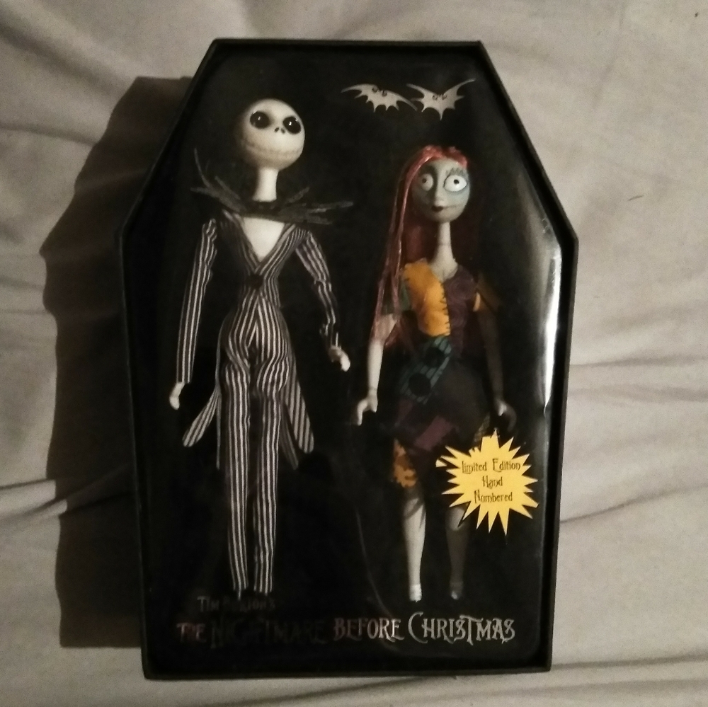 NIB rare LR Neca Jack & Sally porcelain doll set